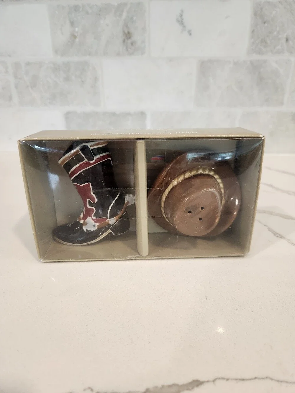 Vintage Sonoma Happy Trails Salt And Pepper Shakers Set Western Americana Decor